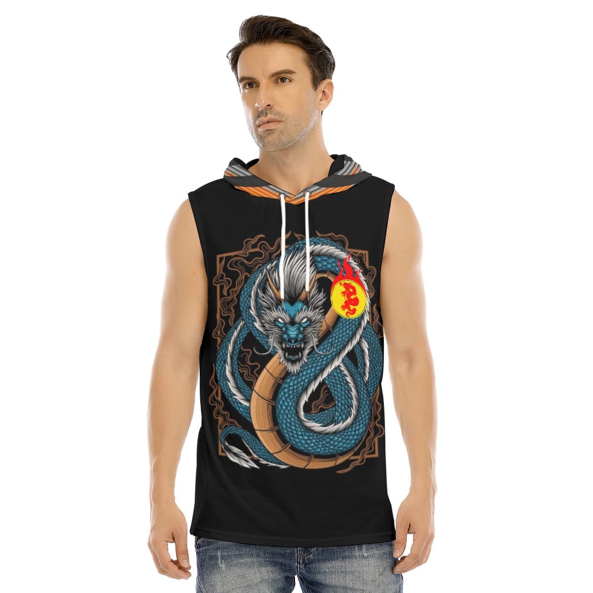 Mangadragon Kurutta Tenryu Hitto Tank Hooded Vest