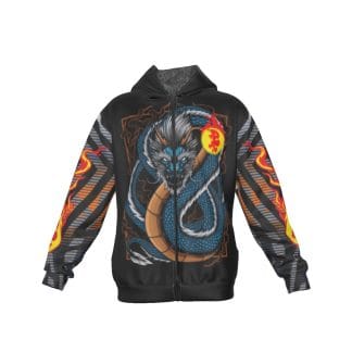 Mangadragon Kurutta Tenryu Hitto Fleece Zip Up Hoodie