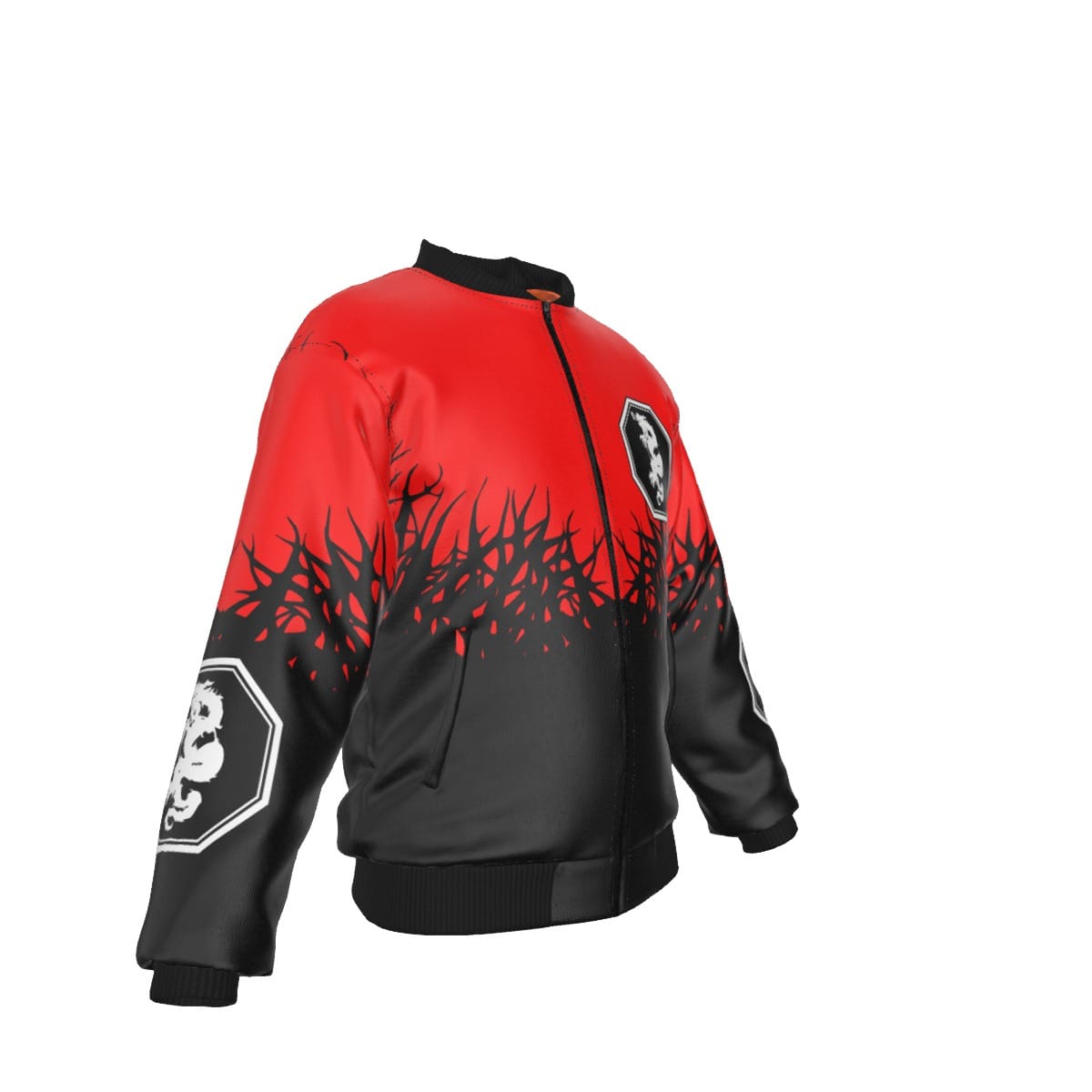 Mangadragon Shadow Red Bomber Jacket - Image 3
