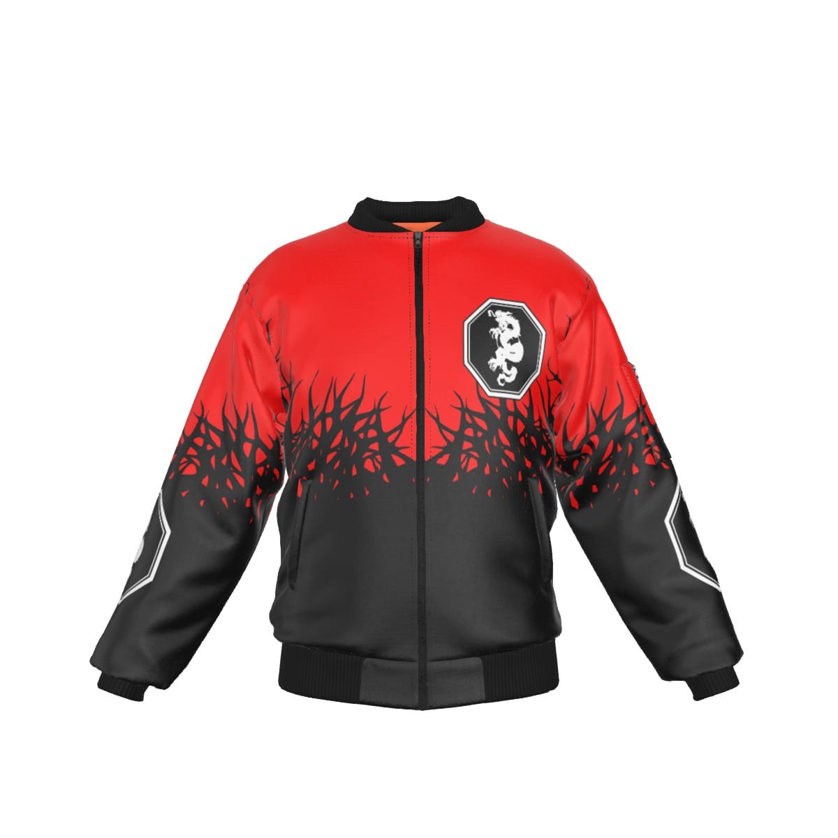 Mangadragon Shadow Red Bomber Jacket