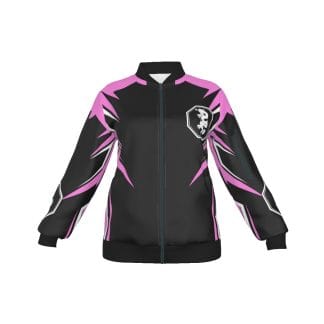 Mangadragon Saber Hot Pink Ladies Bomber Jacket