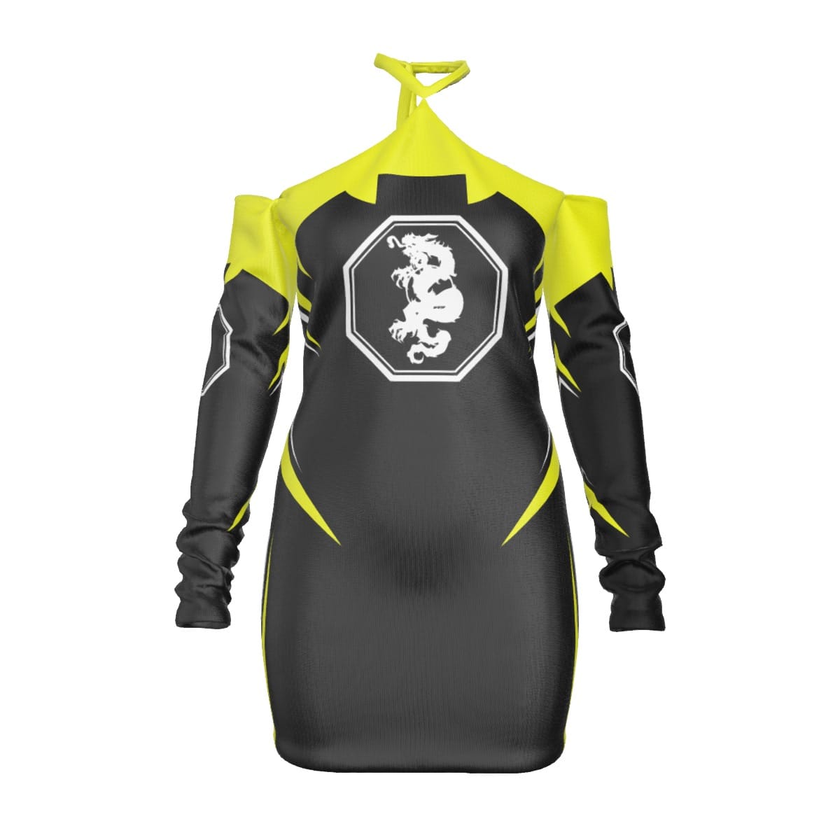 Mangadragon Saber Yellow MK I Halter Lace-up Dress