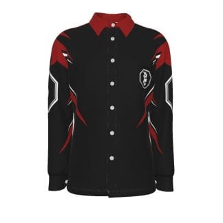 Mangadragon Saber Maroon Long Sleeve Shirt