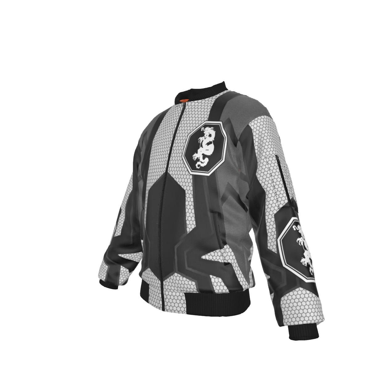 Mangadragon Silver Dragon Bomber Jacket - Image 2
