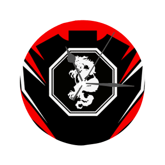 Mangadragon Saber Red Wall Clock