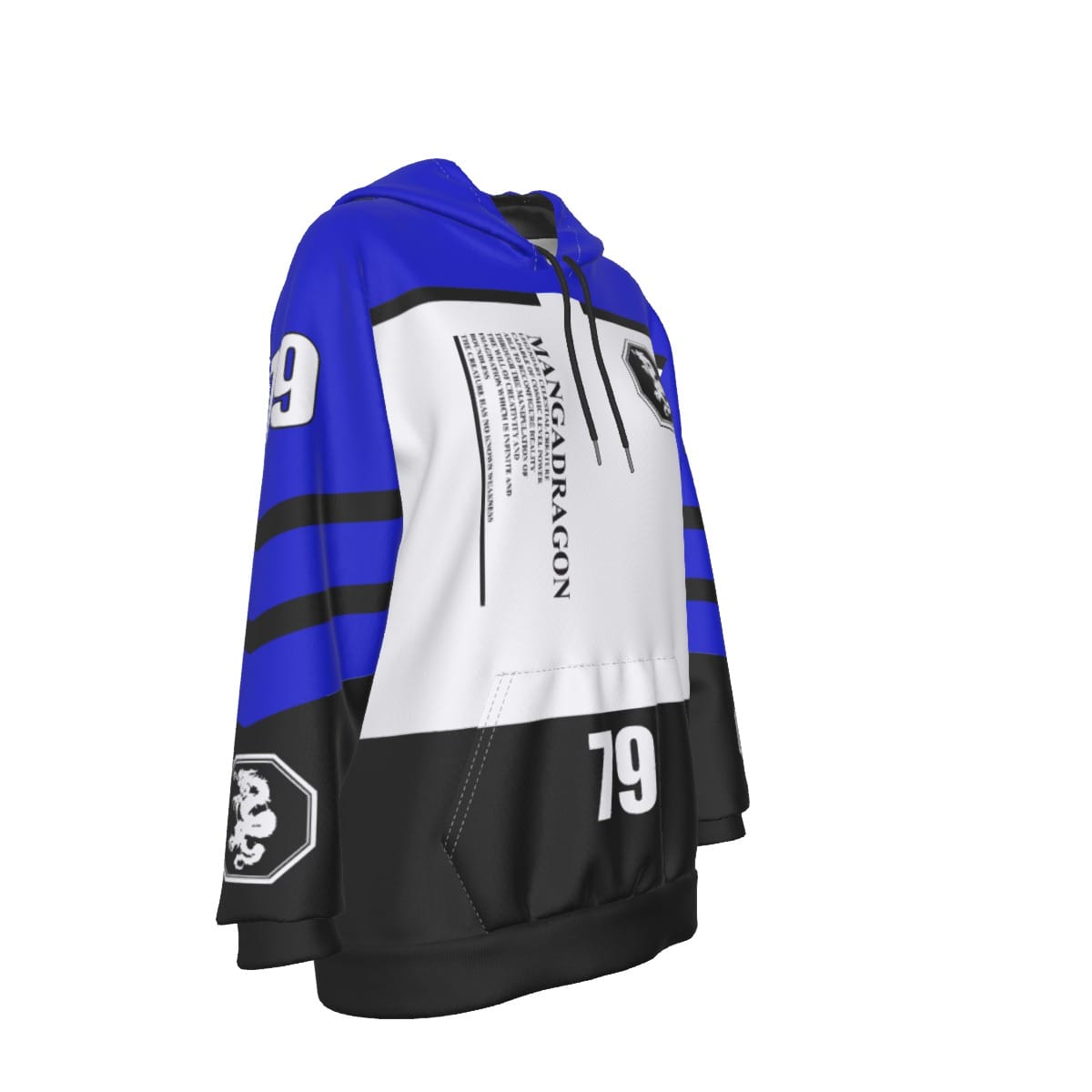 Mangadragon Alpha Blue Pullover Hoodie - Image 4
