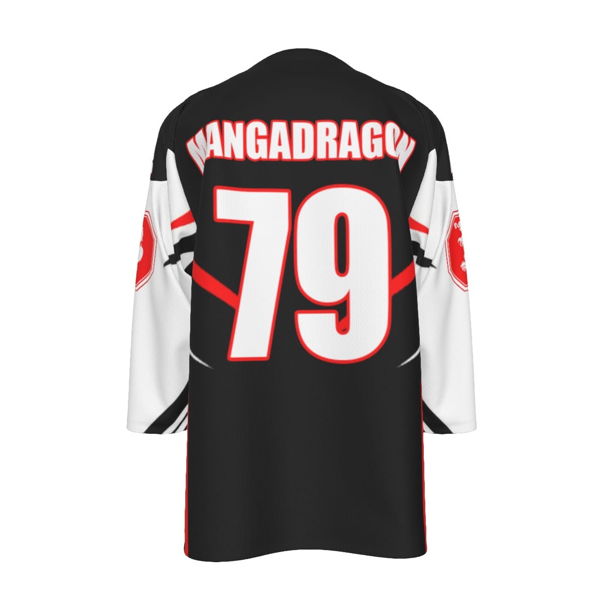 Mangadragon White And Red Bahamut Hockey Jersey - Image 2