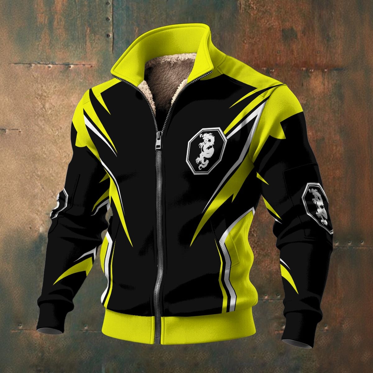 Mangadragon Saber Neon Yellow MK I Fleece Jacket